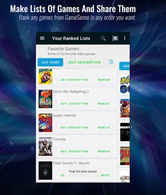 GameSense Video Game Organizer android App screenshot 3